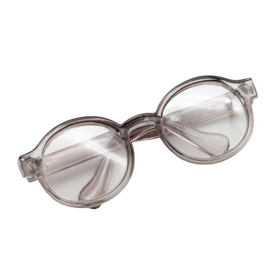 

Декоративные кукольные солнцезащитные очки Милые прозрачные пластиковые очки из ПЭТГ для кукол Модные аксессуары для одежды для BJD/аниме-фигурок серый