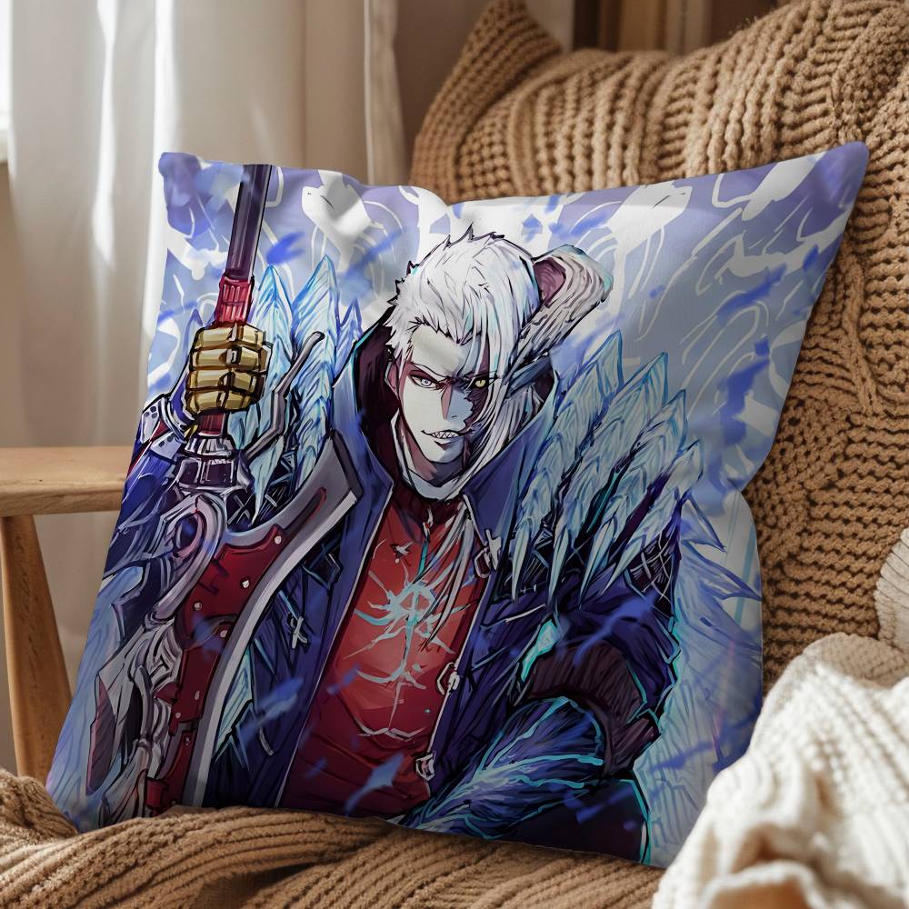 

Power Vergil game Devil May Cry Pillow Case Sofa Living Room Bedroom Headboard Backrest Cushion Square Cushion Nap Time 45x45 cm