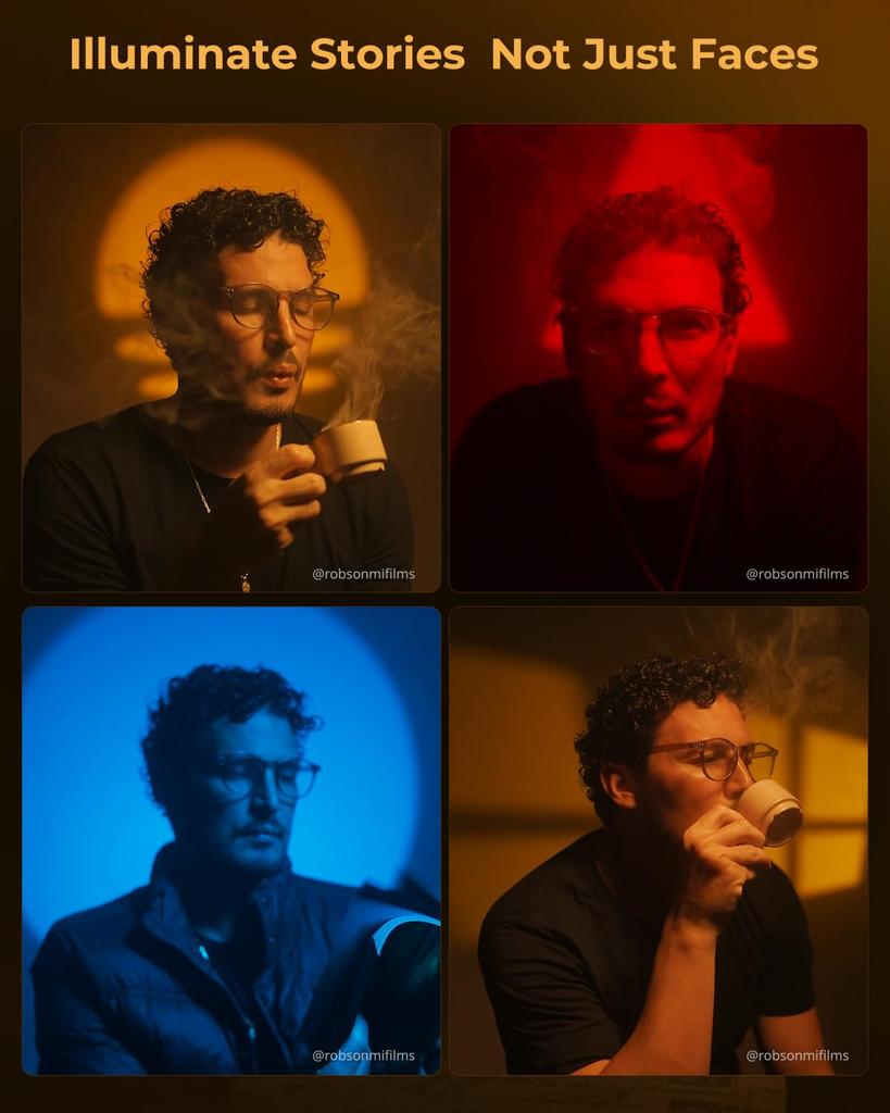 SmallRig LED Fotografie 7500mAh Aluminiumlegierung Muster Atmosphäre Wiederaufladbares Video Fülllicht 20 Muster Handheld Fotografie Beleuchtung Einstellbar Kompakt