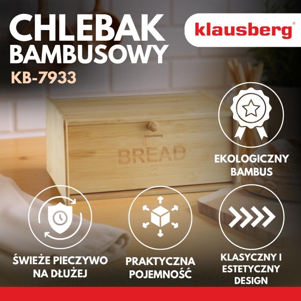 Chlebak Pojemnik Bambusowy Na Pieczywo Klausberg Kb-7933