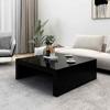 VidaXL Coffee Table Black 100x100x35 Cm Chipboard