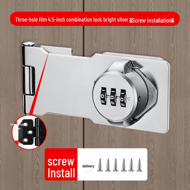 Încuietoare cu parolă antifurt pentru dulap și frigider - Nu necesită găurire, Compatibilitate cu deschidere dublă și dulapuri pentru dosare