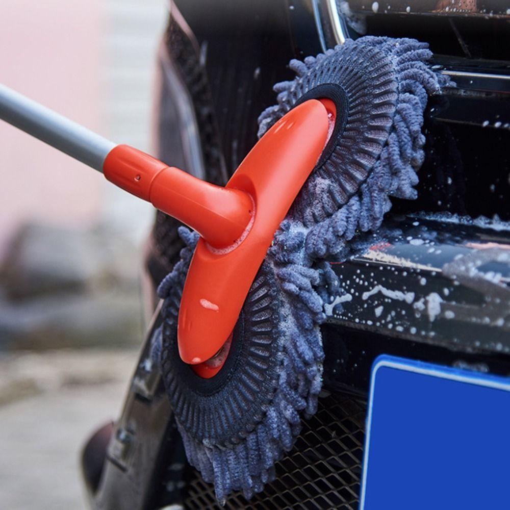 Long Handle Car Washer Mop Three-Section Telescopic Car Cleaning Kit Microfiber Car Wash Mitt  Roof