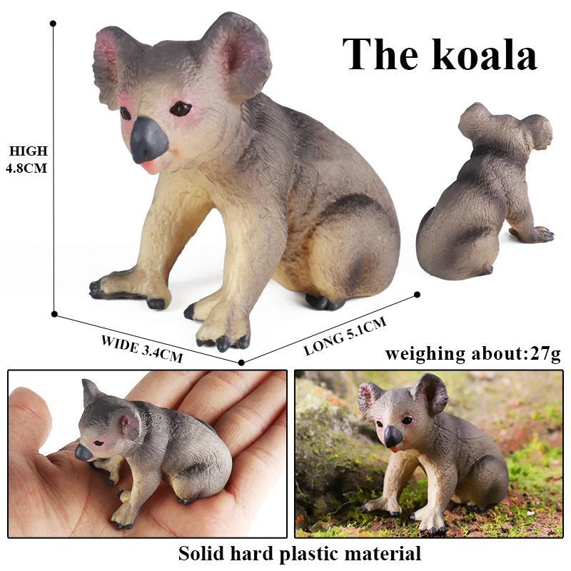 Oenux Classic Australian Wild Animals Kangaroos Koala Platypus Tasmanian Devil Echidna  Cassowary Model Figurine Toy Kid Gift