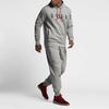 Jordan Sweatshirts Men's Gray Hooded Moderate Regular (Unisex) Sweatshirts 834372 063