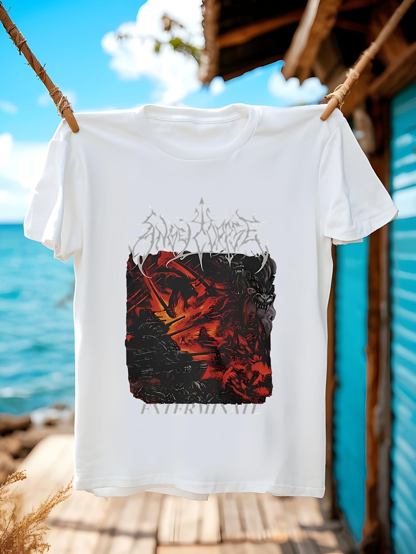 Angelcorpse Exterminate Black Tshirt Official Casual Crew... L