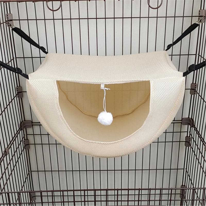 Cat Hammock Swing Bed Pet Kitten Breathable Mesh Sleeping Bed Anti-Scratching Hanging Hammock Bedding Small Pet Supplies