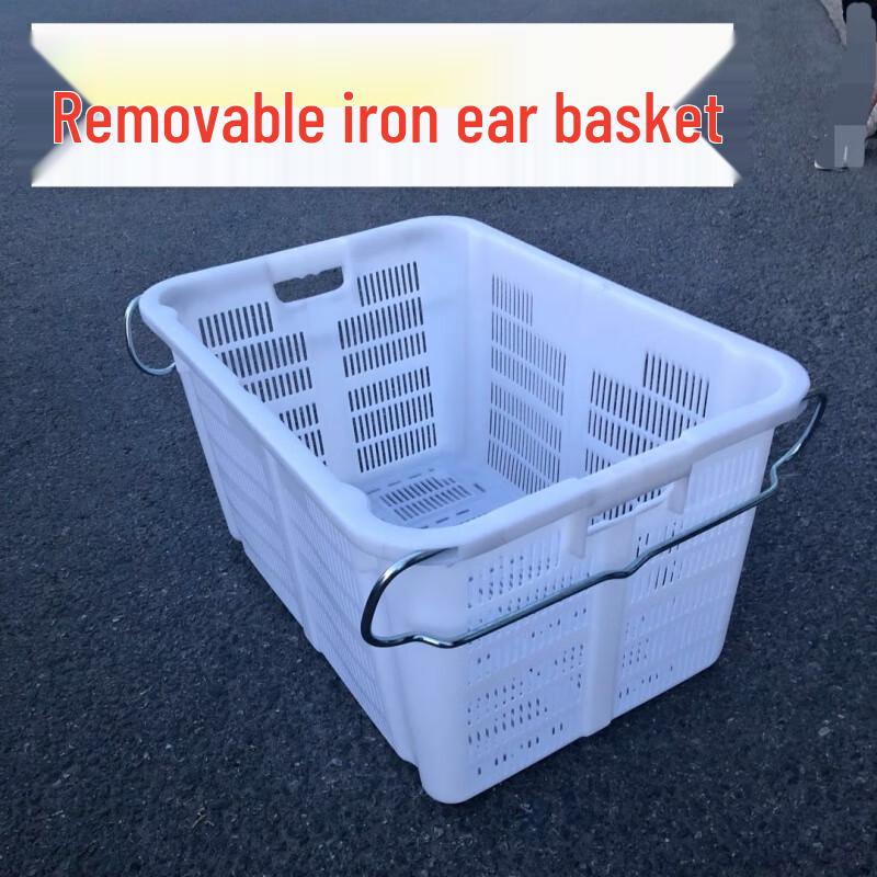 Moluo Na Plastic Storage Basket with Iron Handles