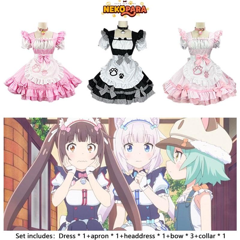 Apron Classic Nekopara Dress Maid Costume Set Game Characters Cosplay Halloween