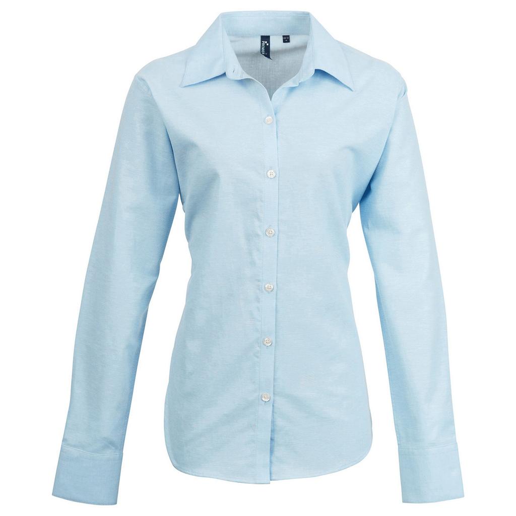 Premier Womens/Ladies Signature Oxford Long-Sleeved Shirt