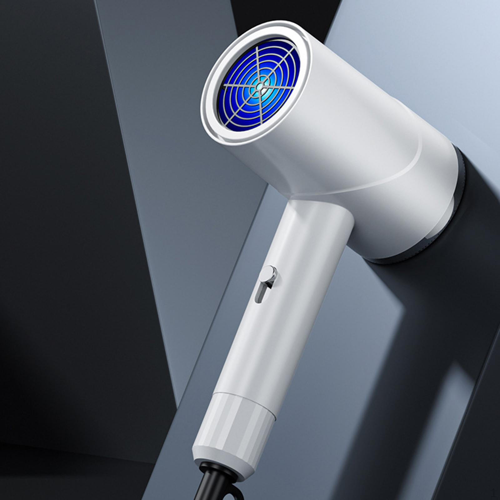 

Фен Портативный 2 настройки скорости нагрева Быстрая сушка Домашнее использование Регулируемая укладка белый