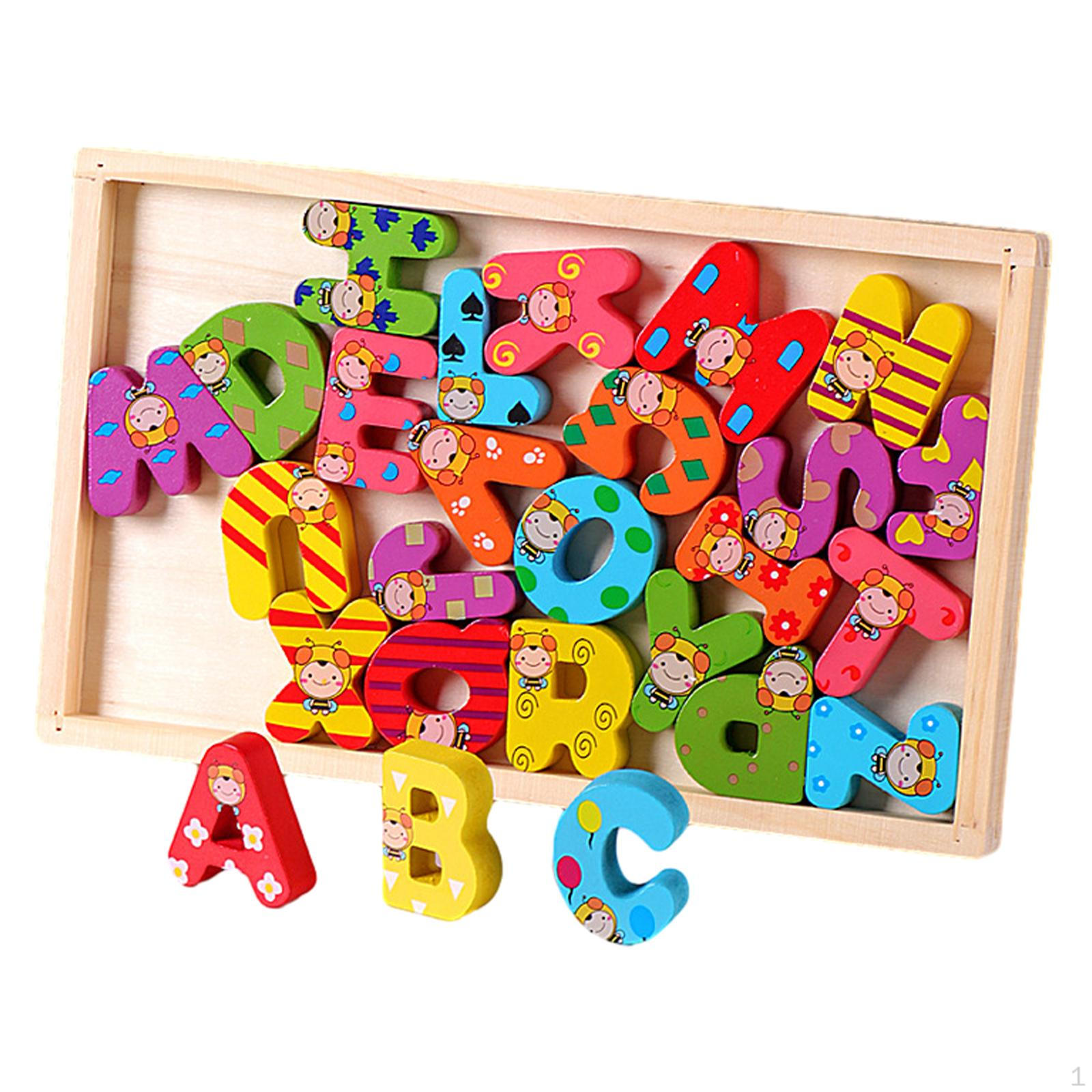Premium Wooden Jigsaw Puzzle Set - Engaging Educational Toy for Toddlers and Preschoolers Uppercase letter