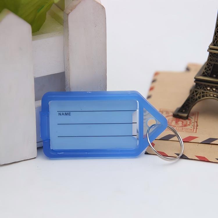PP Plastic Transparent Flip-Top Keychain for Labeling and Numbering