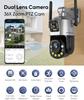 LS VISION 6MP Real 36X Optical Zoom WIFI Camera Outdoor Dual Lens PTZ Humanoid Detection Color Night Vision Surveillance IP Camera iCSee App