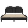 Viana  Bed Frame with LED Lighting Without Mattress Black 120x200 cm