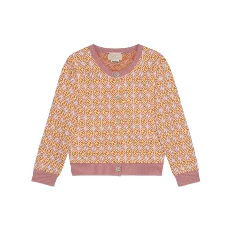 GUCCI Sweater FW21 Orange Pink Kids' (Unisex) Sweaters 674661 XKB66 5676