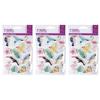 36 3D Stickers - Tropical Birds 6 Cm