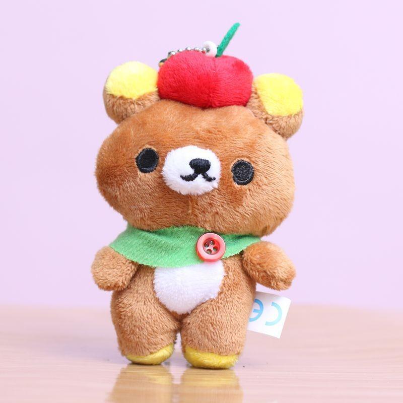 

Toy Plush Bear Keychain Keyring Toy Pp Cotton Stuffed Doll Bag Pendant Gift красный