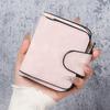 Women Wallet Frosted Leather Vintage Female Clutch Bag Credit Card Holder Ladies Zip Purse Phone Bag Money Clip