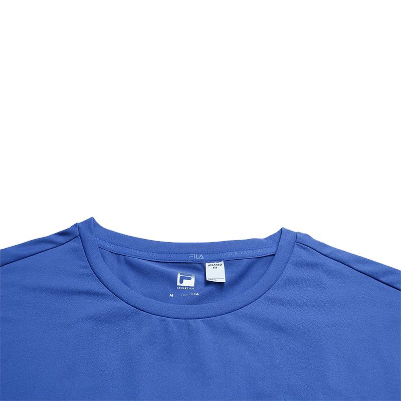 FILA Urban Explore Fashion Simple Sports Training Outdoor Versatile Comfortable Short Sleeve T-Shirt Women Tops Earl-Blue A11W618102FBU