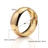 2026 New Arrival Fashion Classic Glossy Plain Ring Circle Bangle Exaggerated Funky Spring Open Metal Chunky Bracelet