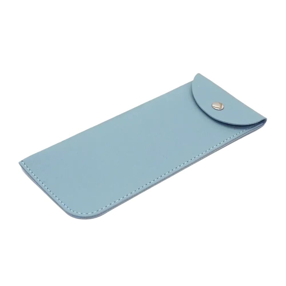 With Metal Buckle PU Leather Glasses Bag Solid Color Mini Cosmetic Bag  Jewelry Packing