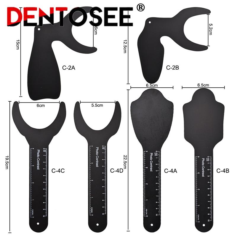 2PCS Dental Orthodontic Photo Contrast Background Board Intraoral Photographictool Black Oral Cheek Plate Orthodontic Contraster