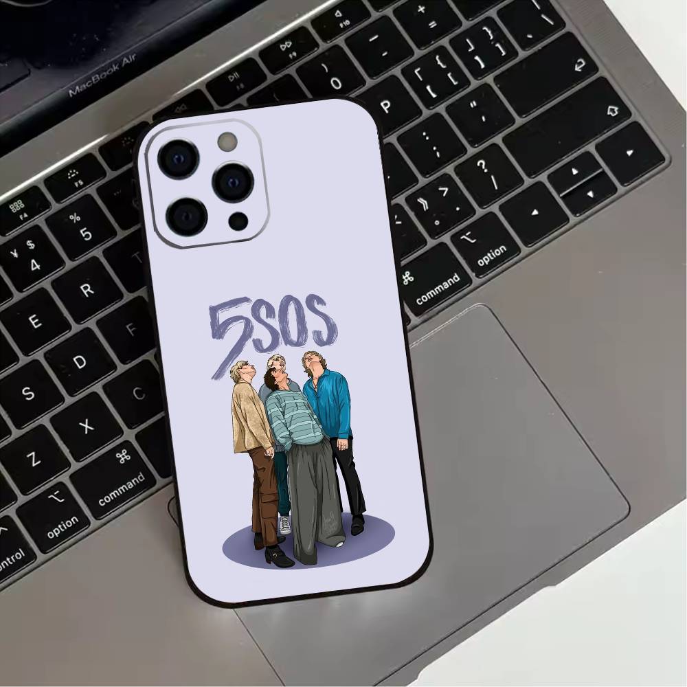 5 S-Seconds of S-Summers 5SOS  Phone Case For iPhone 17,16,15,14,13,12,11 Plus,Pro Max,XS,Soft Silicone Black Cover