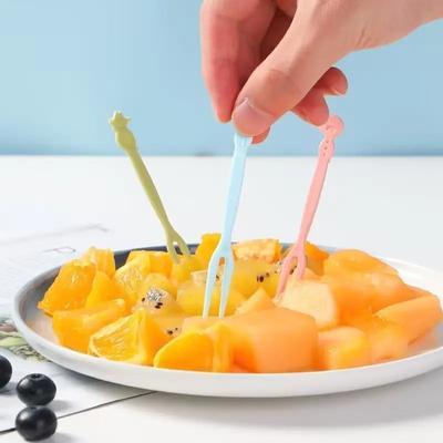 Dessert Bento Instant Noodles Decorating Toppers for Lunch Box Girl Mini Party Tableware Plastic Toothpick Fruit Fork Buffet Bar