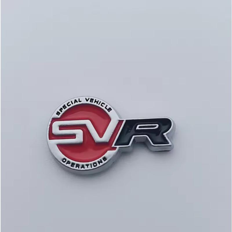 1Pcs 3D SVR Logo Car Steering Wheel Emblem Sticker Gear Control Emblem Badge for  R-ange R-over Discovery 2 Sport Evoque L405 Defender LR3