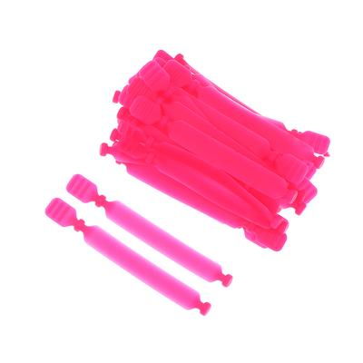 30 Stücke Rose Rot Dauerwelle Silikon Band Hitzebeständige Spurlose Digitale Kalte Stangen Befestigungs Werkzeuge Haar Stange Clip Zubehör Elastische