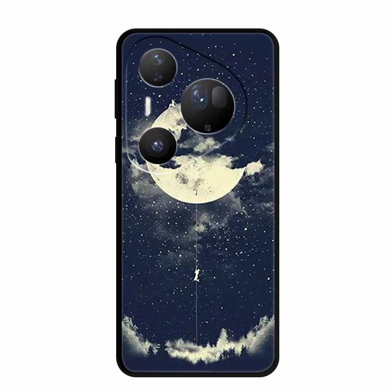 For Huawei Pura 80 Ultra 5G Case Wolf Tiger Lion Cat Black Silicone Soft Phone Case For Huawei Pura80 Ultra Back Cover Case Para