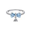 New 925 Silver Three-Leaf Clover Alphabet Heart Flower Women's Ring Suitable for Wedding Party Fashion DIY Gift
