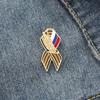 Unique Denim Wheat Ear Alloy Brooch - Painted Badge Collar Accessory