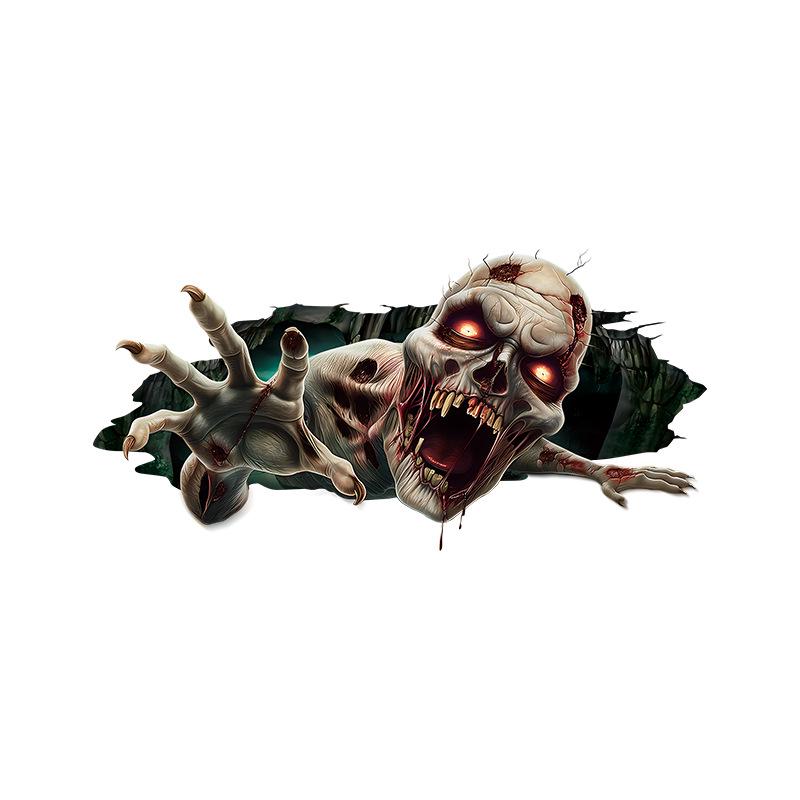 3D Stereoscopic Ghost Floor & Window Halloween Party Stickers for Decorations