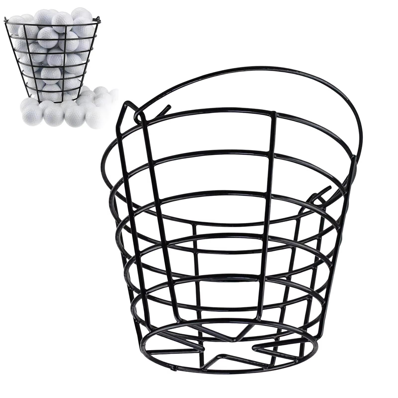 

Metal Wire Golf Ball Basket Comfortable to Hold Stackable Utility Storage Suitable for Home Organization One Size чёрный