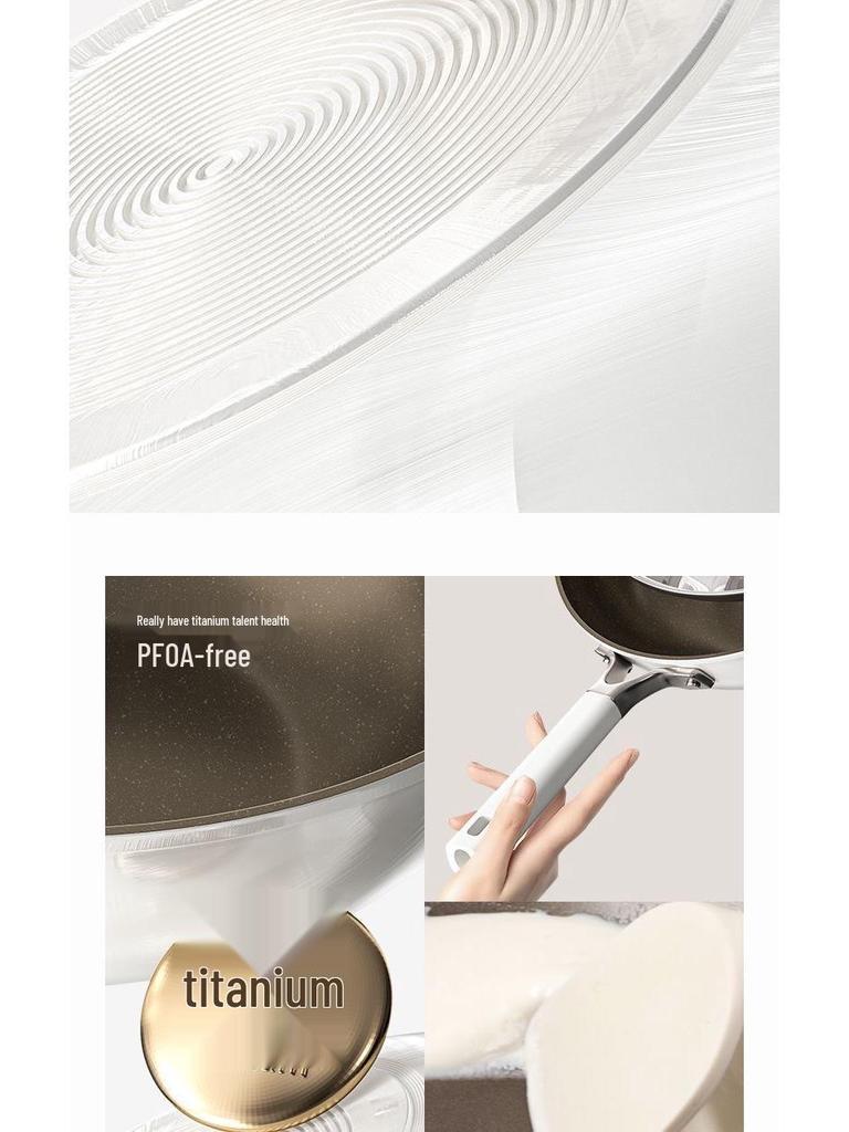 Antihaft-Keramik-Wokpfanne mit Titan-Sprühbeschichtung für Gas- und Induktionsherde