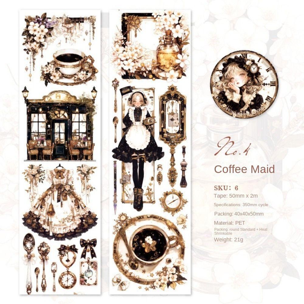 200cm/Rolle Schmetterling Blume Wasserdichtes Klebeband Land der Dunklen Magie Cartoon-Aufkleber Dekoratives Klebeband