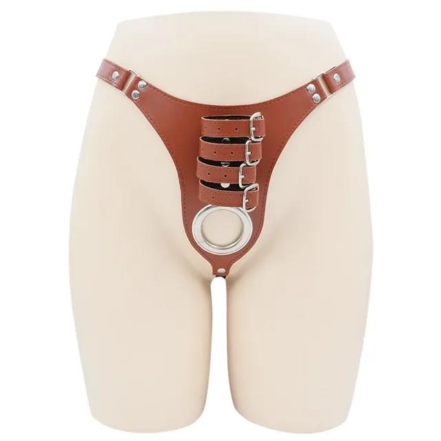 Male Chastity Belt Device BDSM PU Leather Sexy Pants Underwear Cock Lock Penis Bondage Adult Sex Toys for Men Women Erotic Games