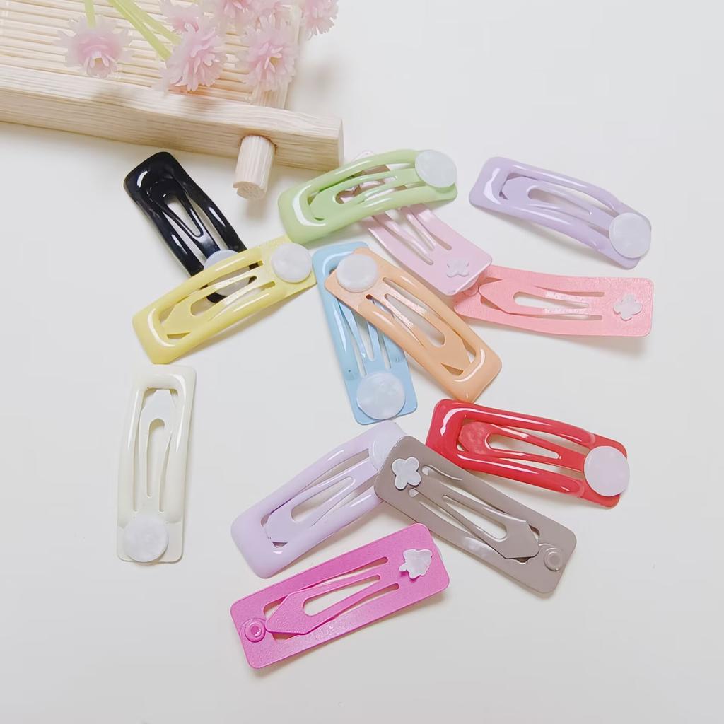 100pcs Rectangle Solid BB Hair Clips for Girls Womens Hairgrips Metal Hair Barrettes Hairpin Hairdressing Stying Accessories