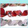 Festive Cartoon Style Christmas Ribbons In Red Khaki Gray And White For Tree Decoration
