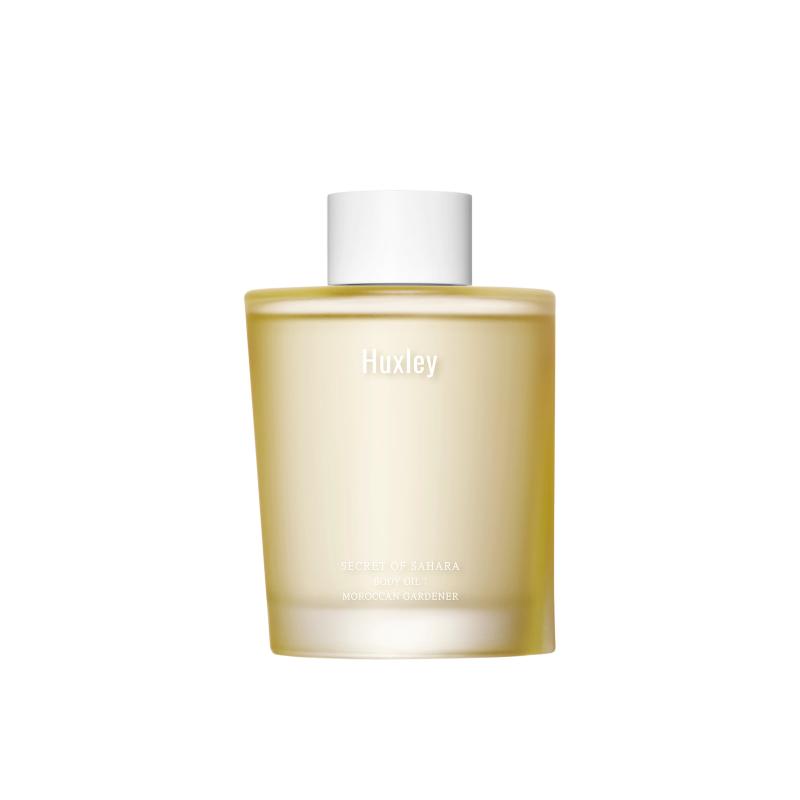 Huxley Body Oil Moroccan Gardener | Lightweight Dry Oil for Deep Glow | Sahara Cactus Seed Oil | Signature Scent | 100ml / 3.38 fl.oz.