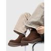 2026 Fashion Mens Chelsea Boots Thick Sole 2.5cm Brand Men Single Ankle Boots Male Footwear Plus Size 46
