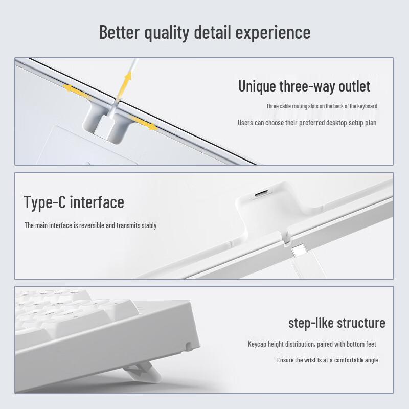 OLOEY Gradient 104-Key Wired Gaming Mechanical Keyboard