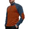 Spring and Autumn Men's Outdoor Raglan Sleeve Casual Stand Collar Loose Corduroy Long Sleeve Sweatshirt