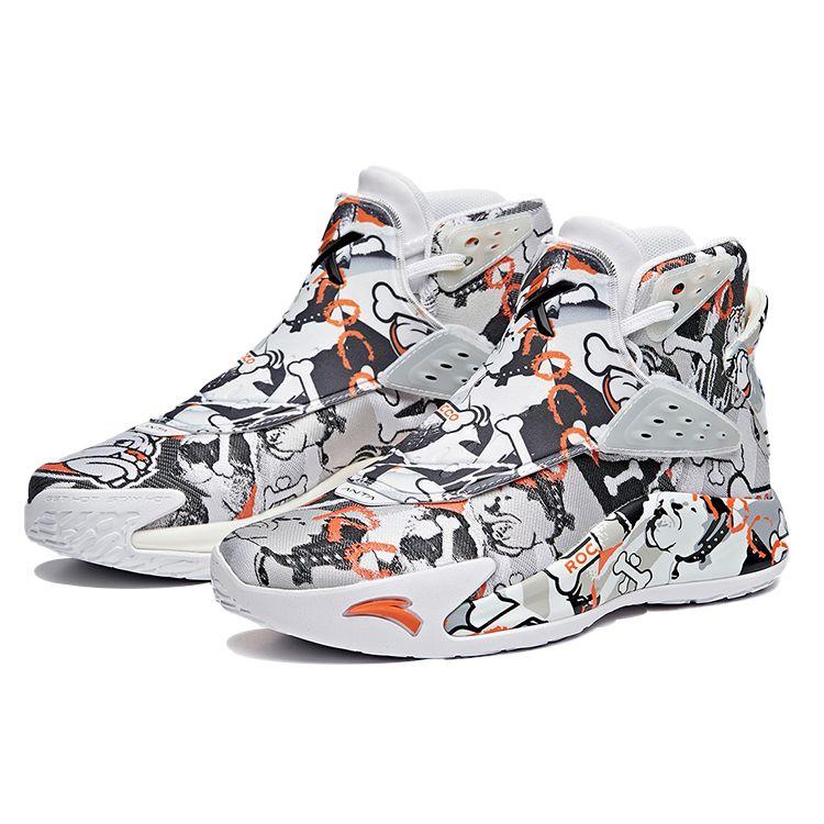 Anta Zapatillas de Baloncesto de Caña Alta con Amortiguación KT5 Antideslizantes Resistentes al Desgaste para Mujer Zapatillas Blancas Negras Naranjas 122011101-5