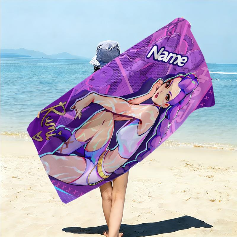 Personalized "Galactic Heroes Unite" Beach Towel Microfiber Beach Towel Thin Absorbent for Beach Swimming Yoga Bath Sports. 0910212