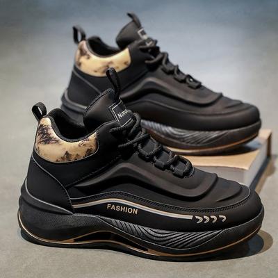 Autumn Men's Shoes New High-top Sports Shoes Men's Trend Versatile Thick-soled Heightening White Shoes Casual Shoes