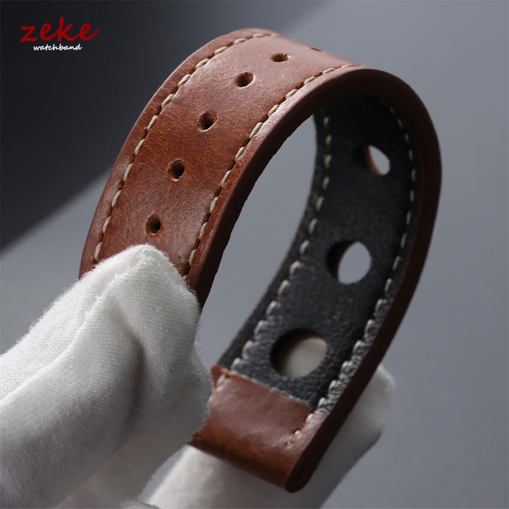 Curea de ceas din piele de vacă autentică 20mm 22mm Curea vintage din piele cu ceară de ulei pentru bărbați Femei Cataramă fluture Brățară universală respirabilă