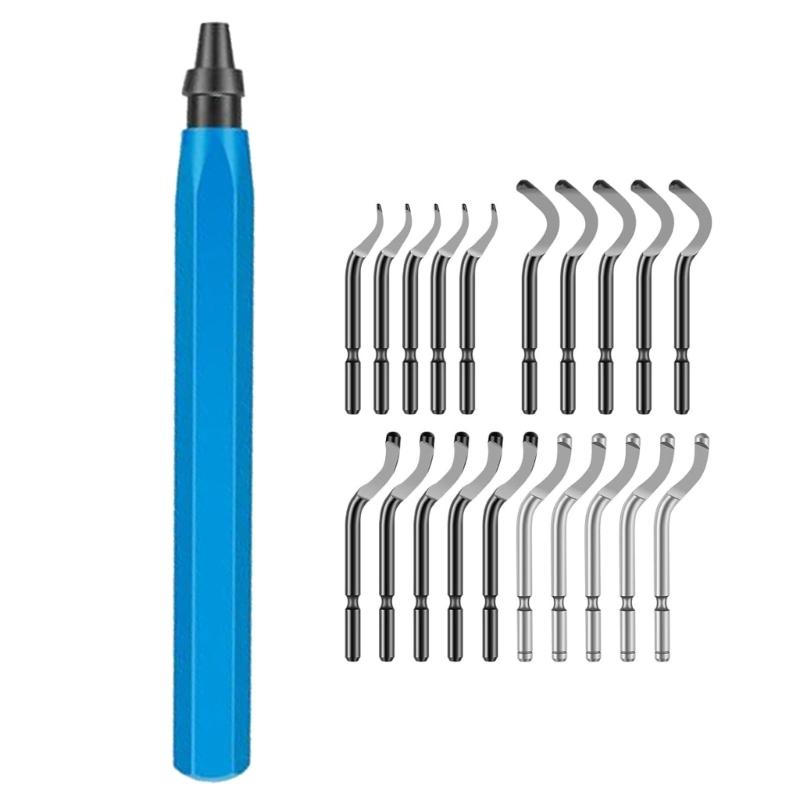 Entgratungswerkzeug mit 10/20-teiligem Schneidewerkzeug für Metall, Aluminium, Kupfer, Kunststoffrohre, 3D-Druck-Gratentferner